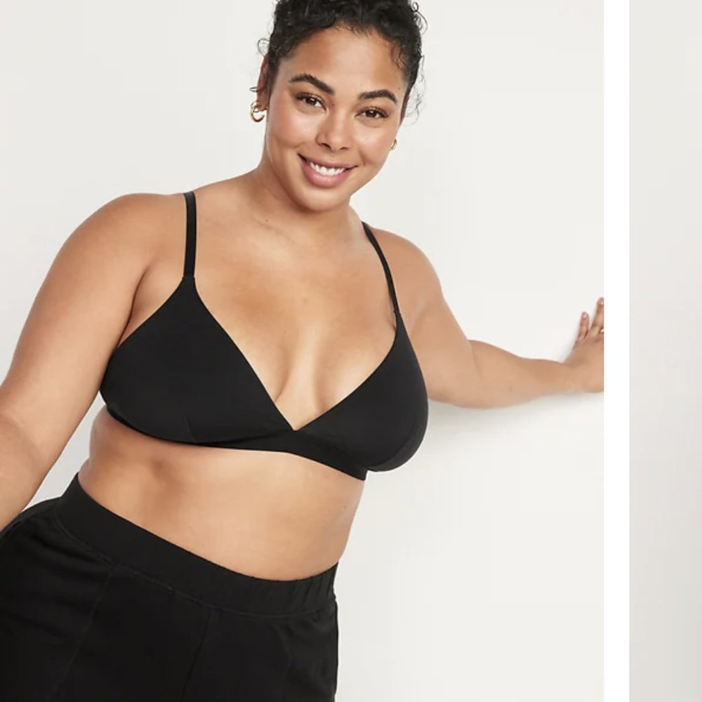 NEW WITH TAGS! Supima® Cotton-Blend Triangle Bralette Top for Women